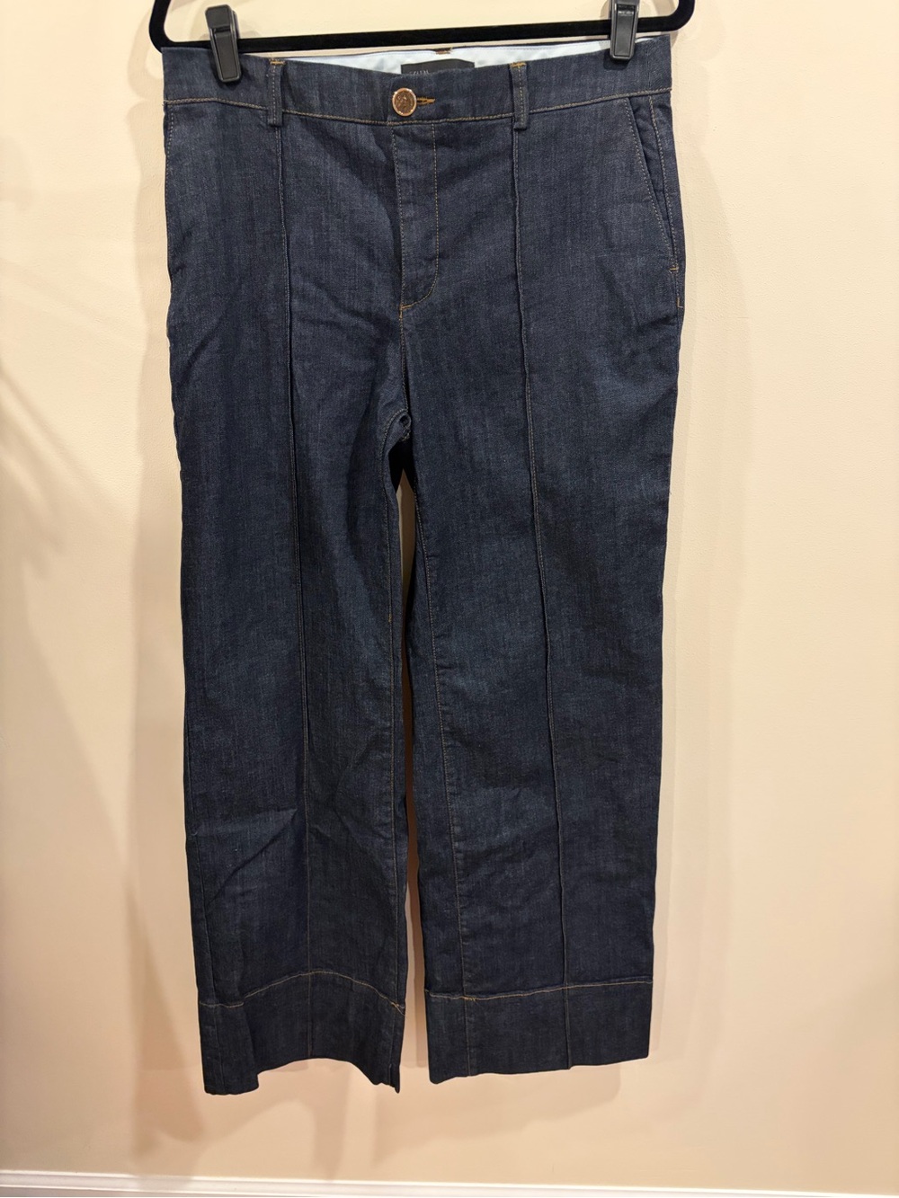 Zara Dark Blue Denim High Waist Jeans Size L